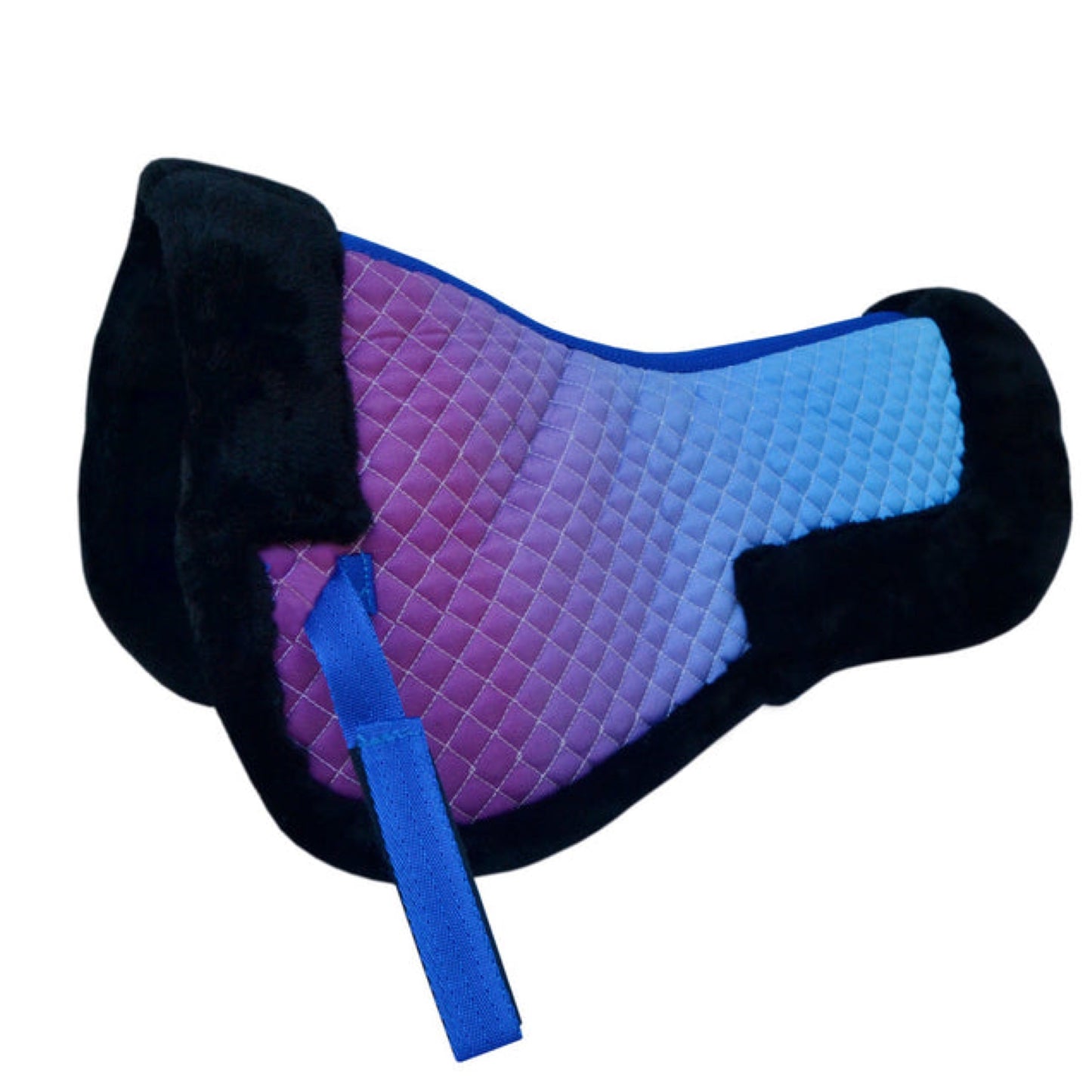 Professional Equine Ombre Fur Half Pad - Blue/Purple