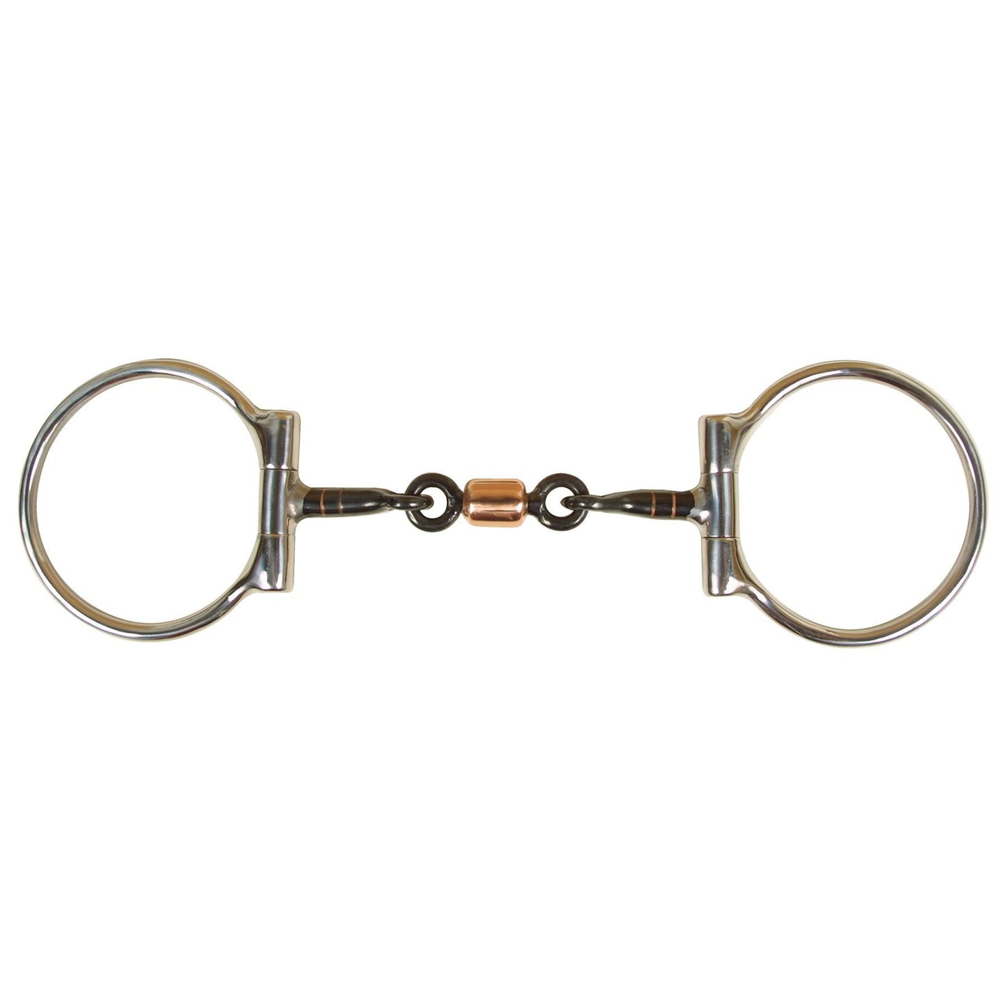 FES® Sweet Iron D Ring Snaffle Bit with Copper Roller - 5"
