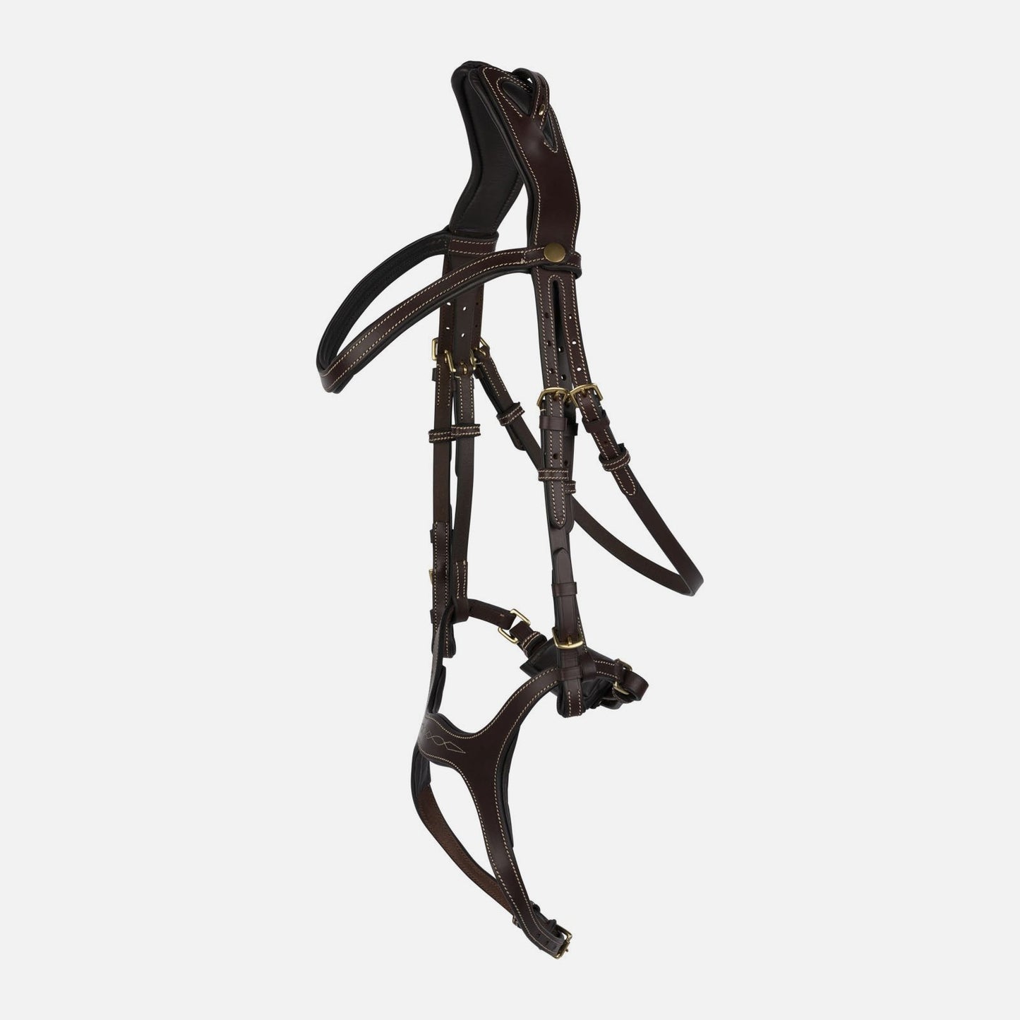 Horze Peckham Anatomical Fancy Stitch Bridle - Dark Brown