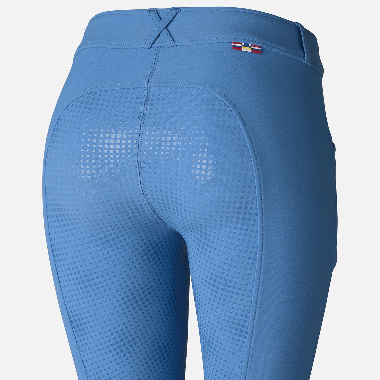 Horze Grand Prix Womens Silicone Full Seat Breeches - Riviera Blue