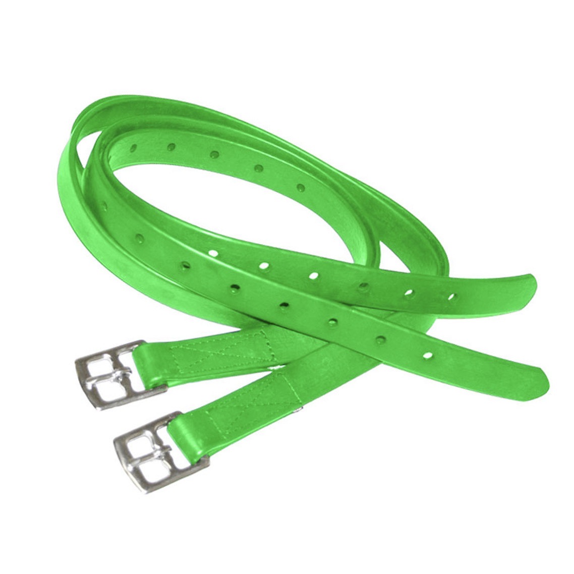 Jacks Beta Stirrup Leathers - Neon Green