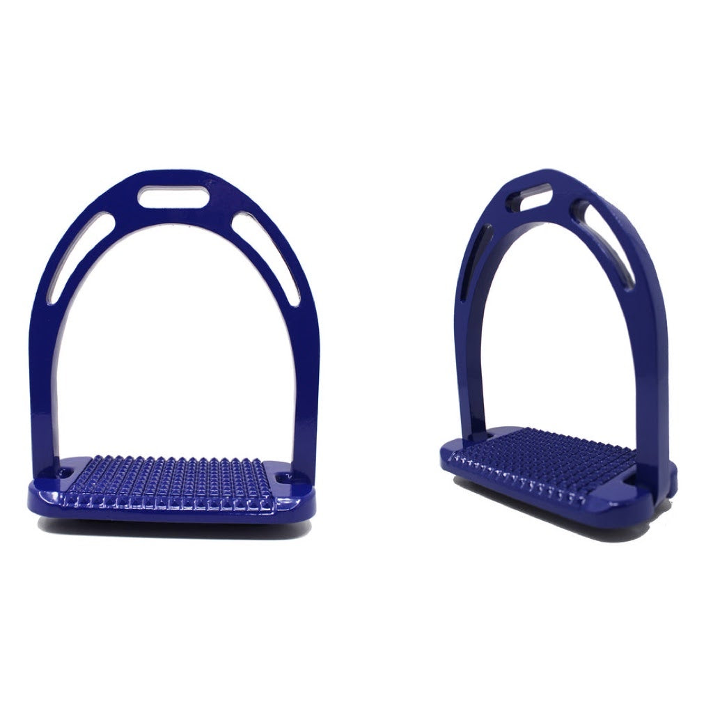 Professional Equine Lightweight Aluminum Stirrups - Blue