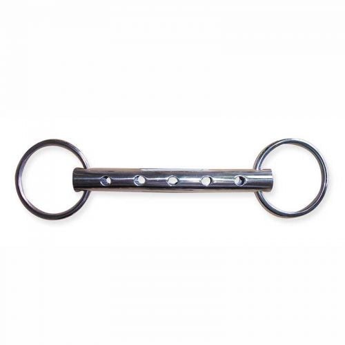 Metalab Stainless Steel Loose Ring Round Pipe Snaffle Bit - 5"