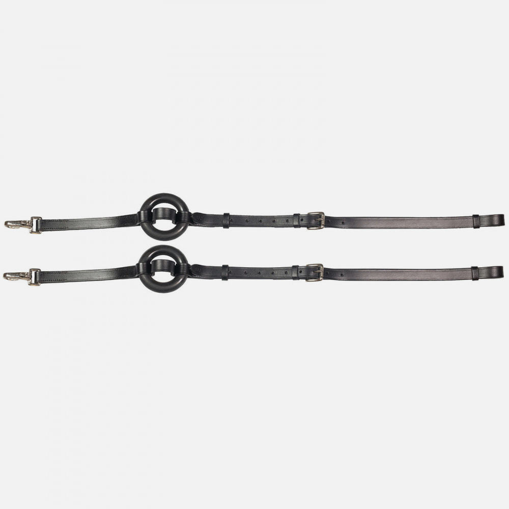 Horze Leather Side Reins w/ Rubber Donuts