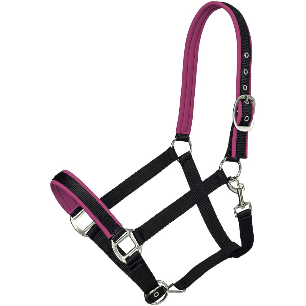Tough1® Neoprene Padded Nylon Halter - Raspberry