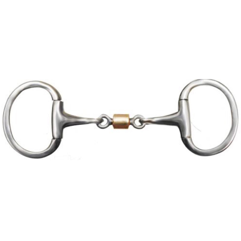 Showman® Eggbutt Snaffle Bit with Copper Roller - 5"