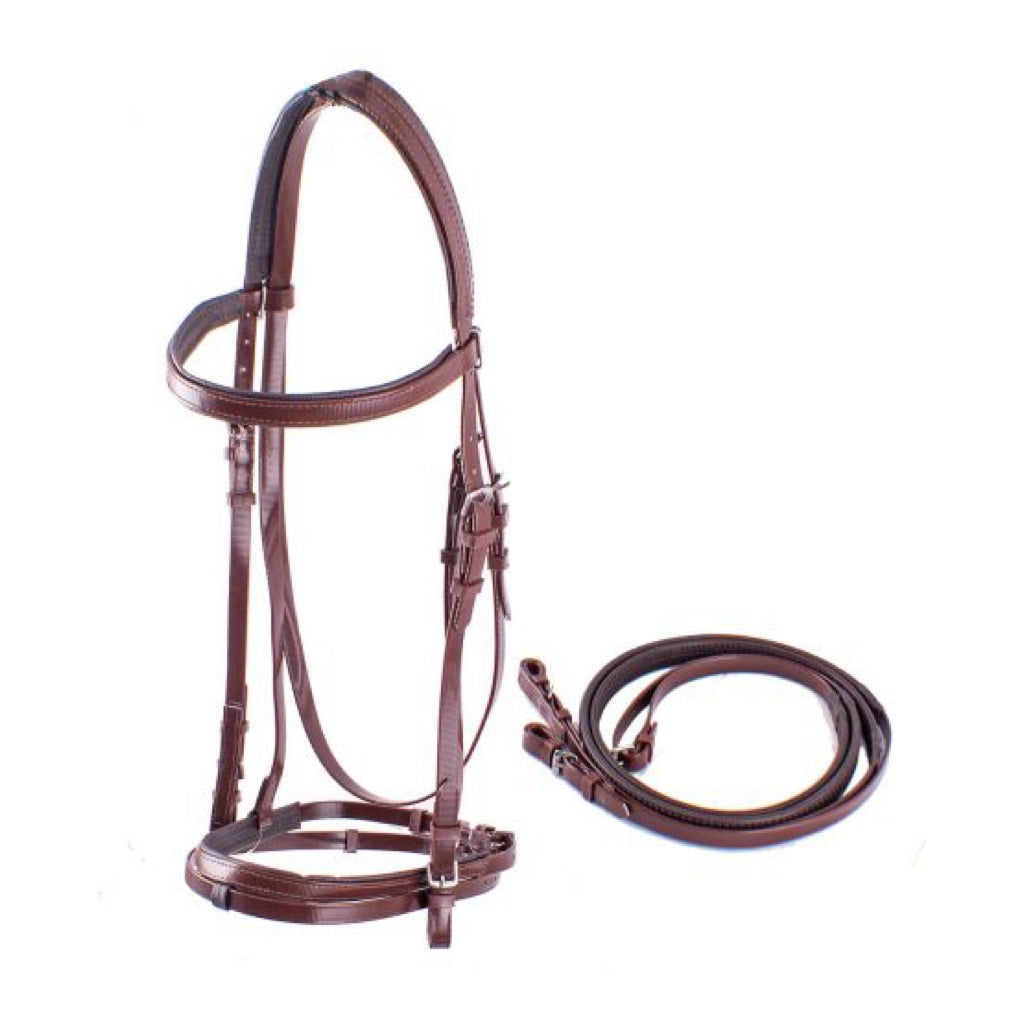 Showman® Nylon Coated Synthetic English Flash Bridle