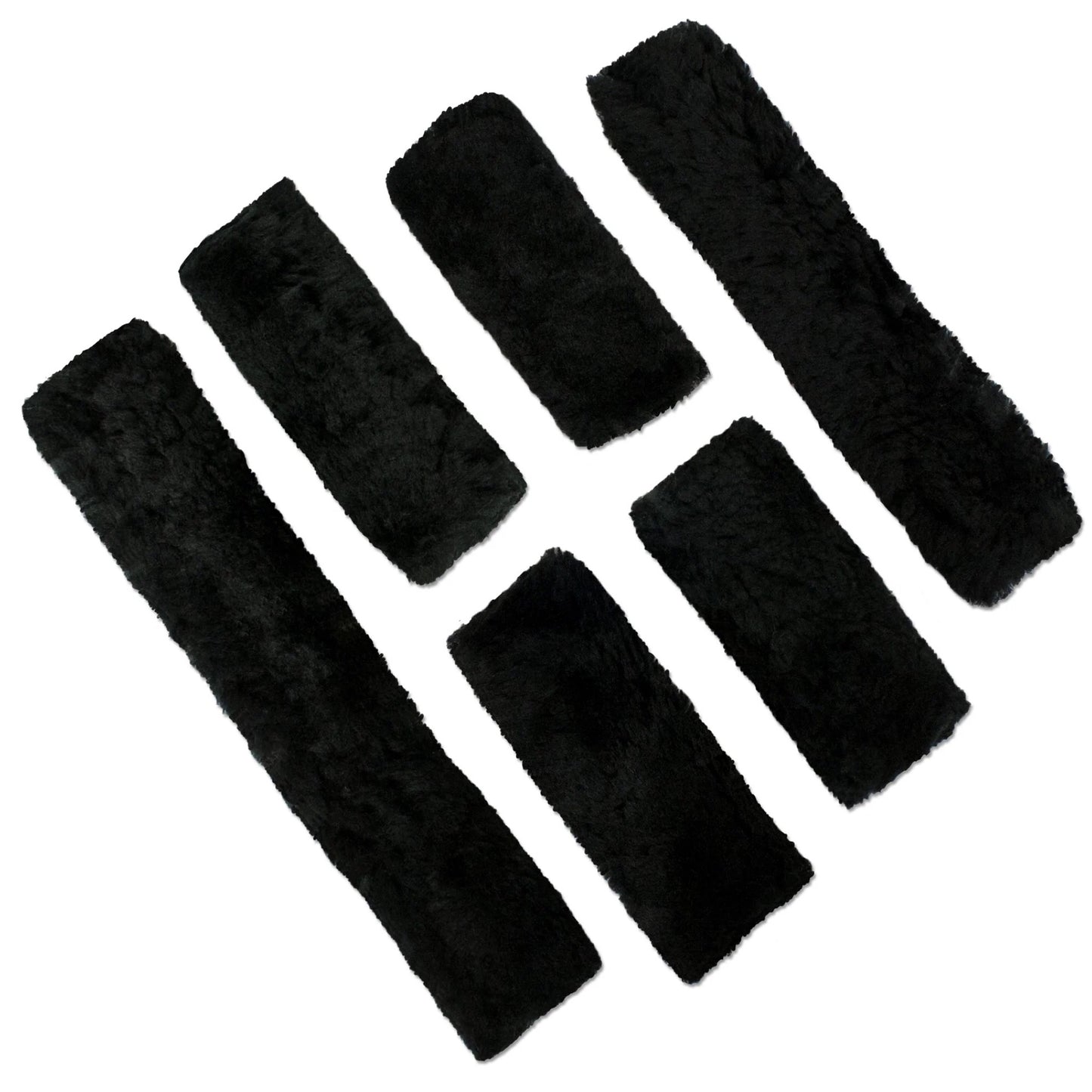 ECP 6 Piece Halter Sheepskin Set - Black