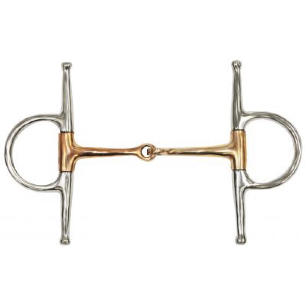 Showman® Stainless Steel Copper Full Cheek Snaffle Bit - 5"