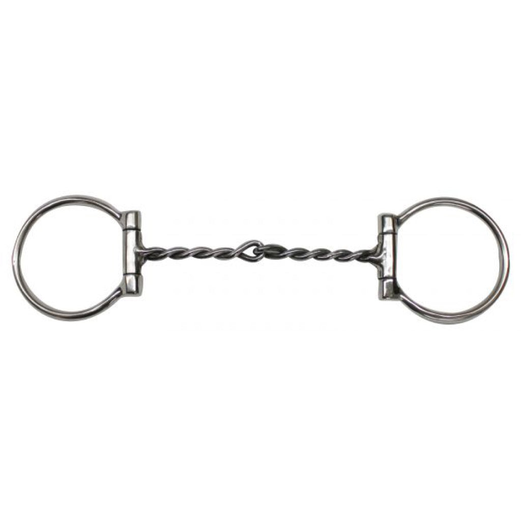 Showman® Stainless Steel D Ring Twisted Wire Snaffle Bit - 5"