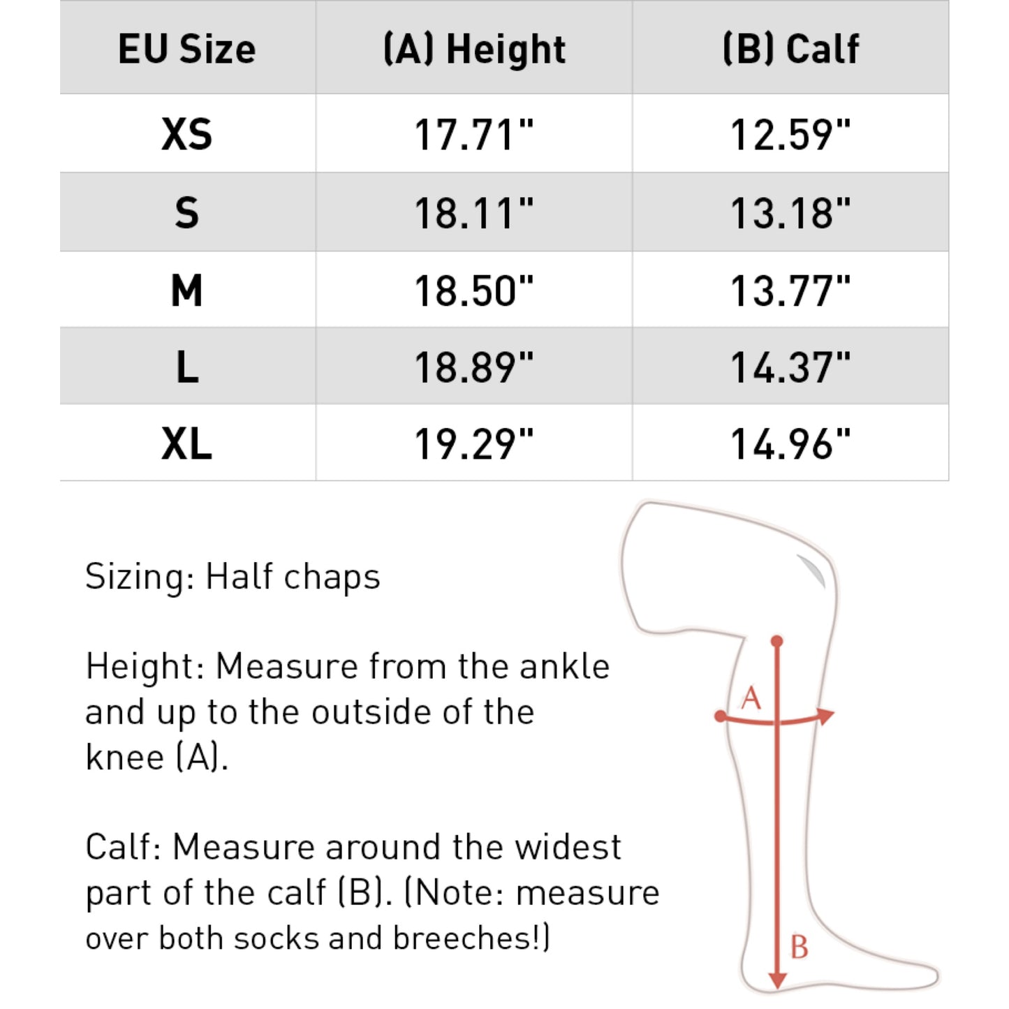 B Vertigo Comet Half Chaps - Dark Brown