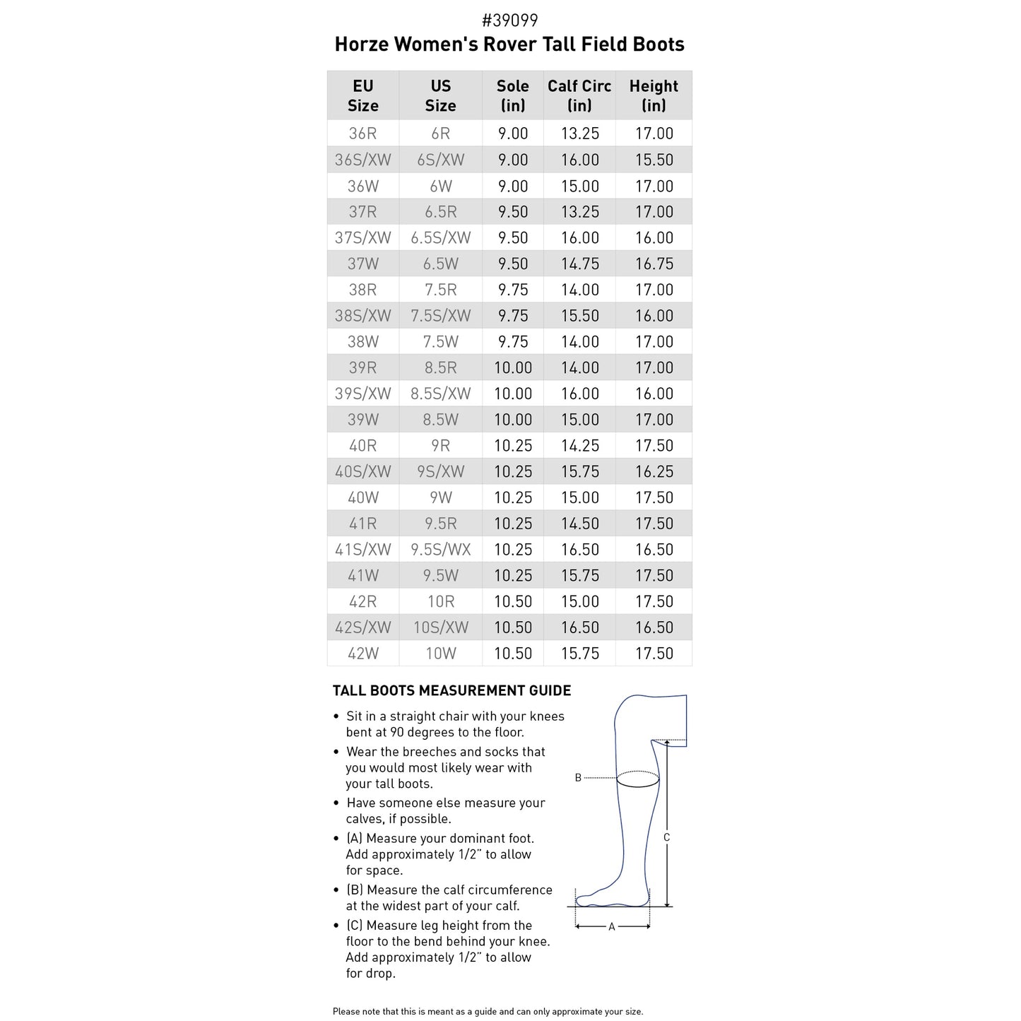 Horze Womens Rover Tall Field Boots