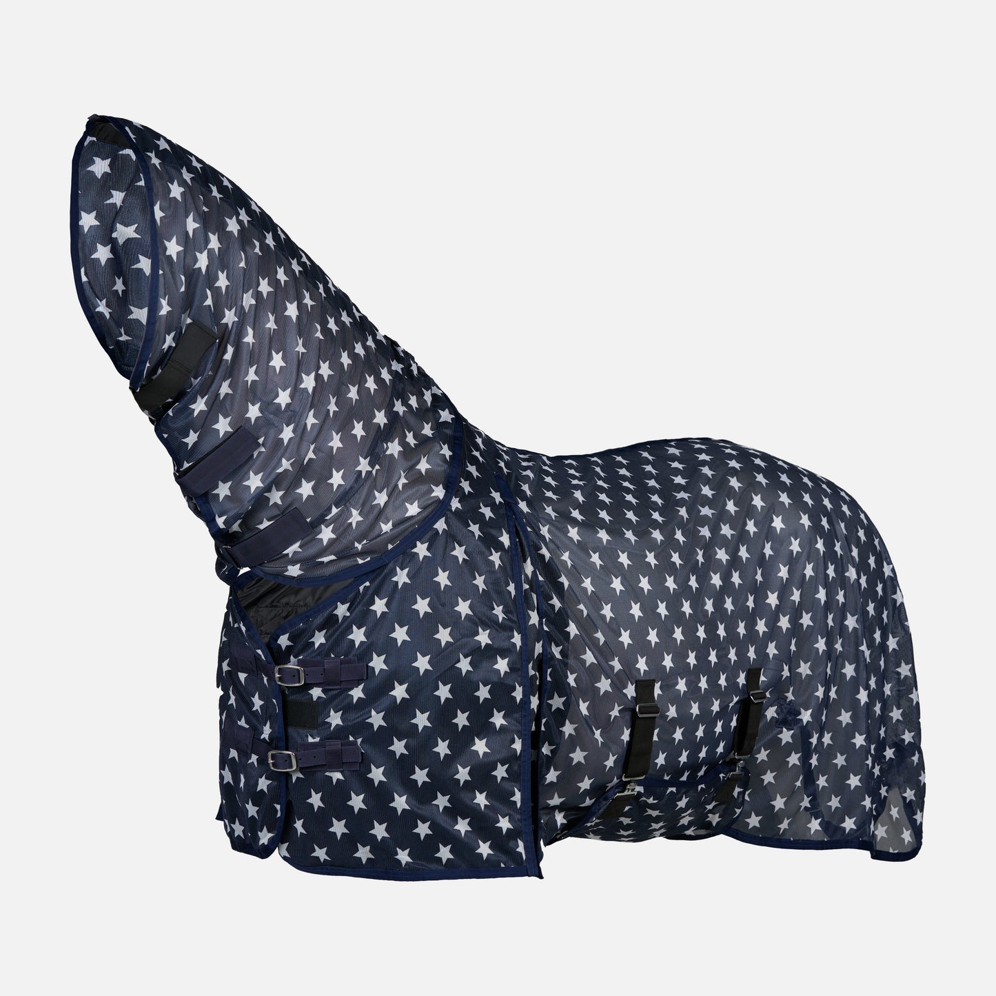 Combo Neck Fly Sheet with Belly Wrap - Navy Stars