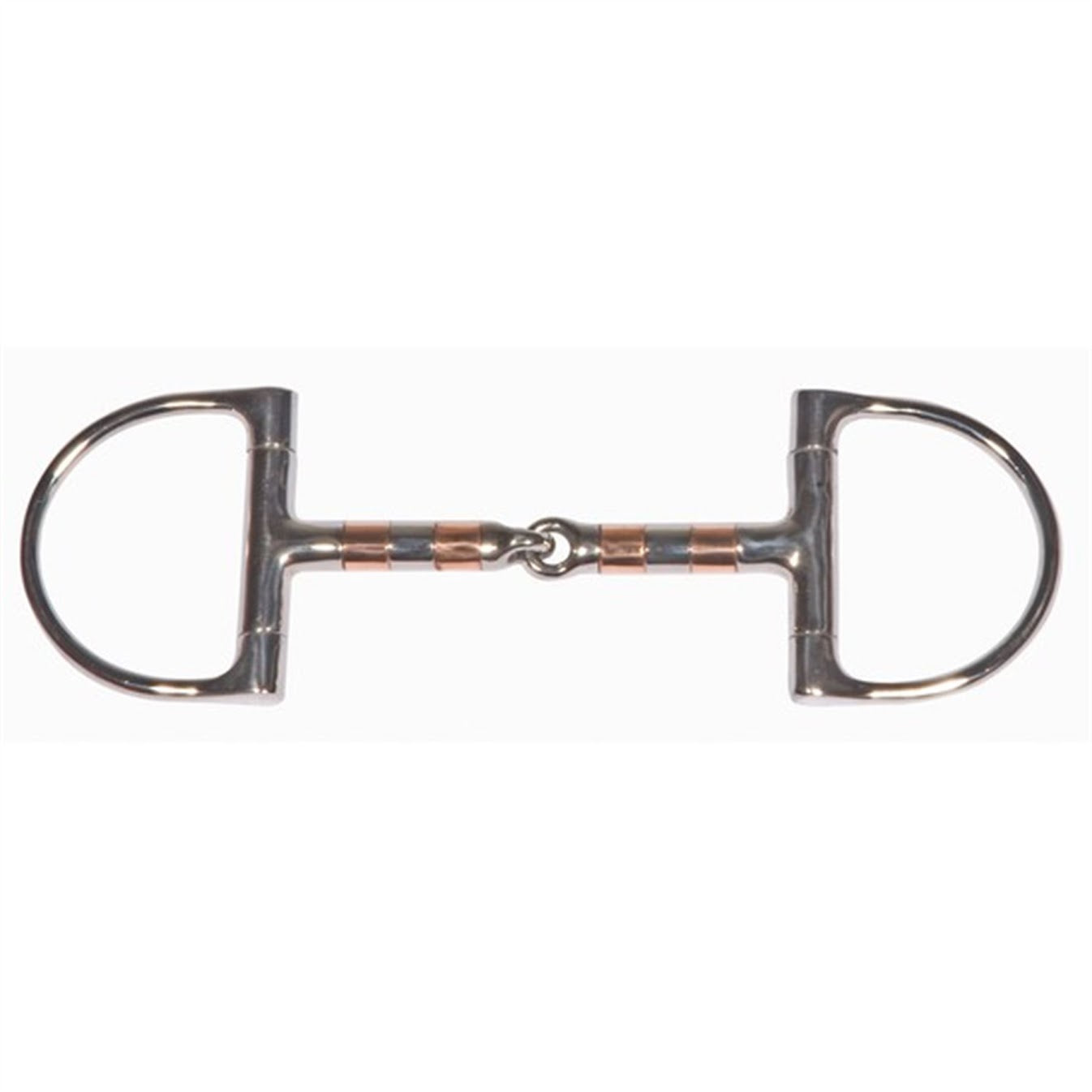 FES® Copper and Steel Roller D Ring Snaffle Bit - 5"