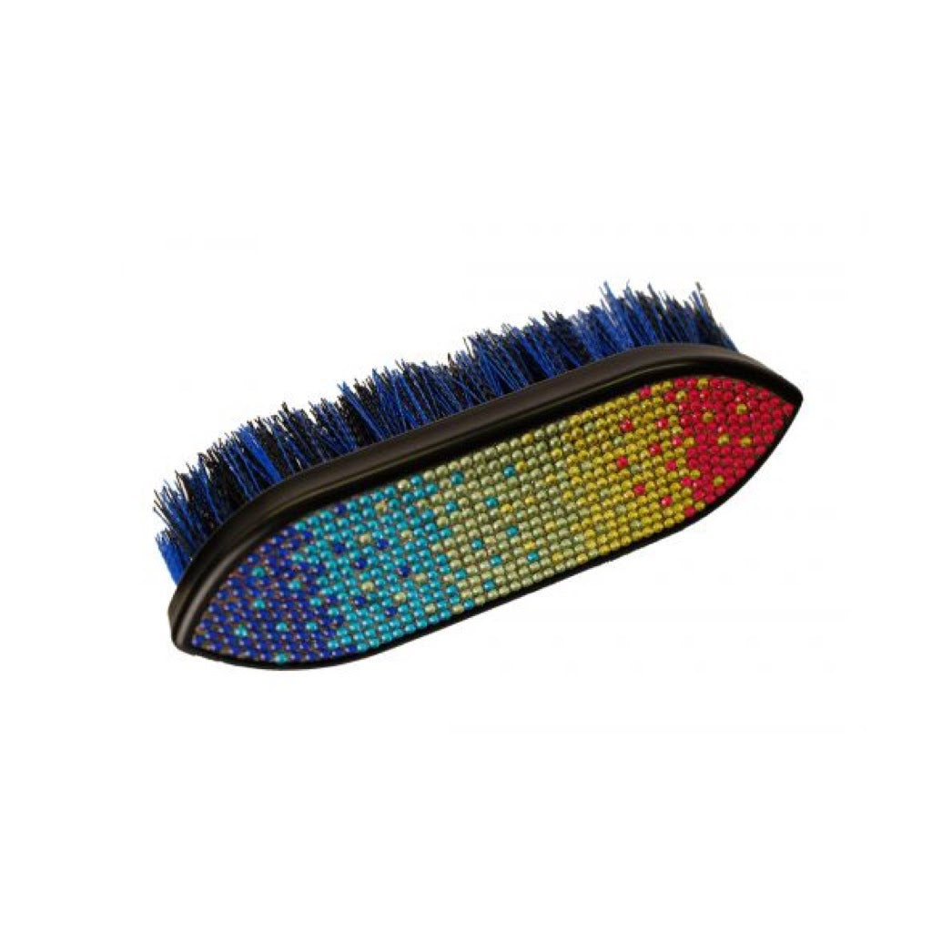 Showman® Multi Colored Crystal Rhinestone Medium Bristle Brush