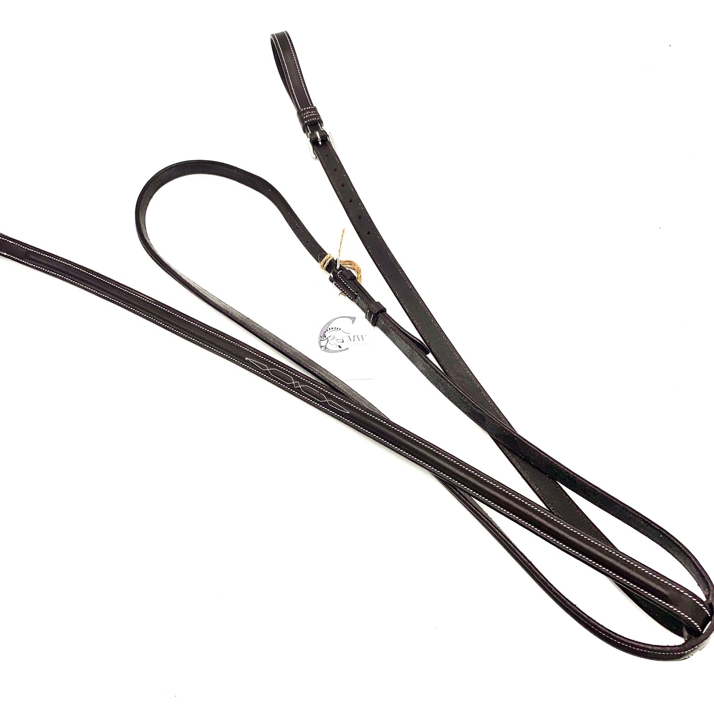 Fancy Stitched Standing Martingale {European Leather} - Cob