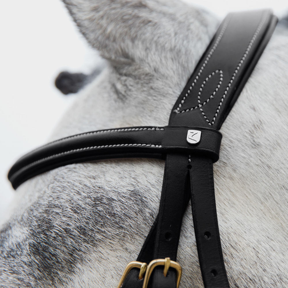 Horze Constance Padded Fancy Stitch Bridle - Black