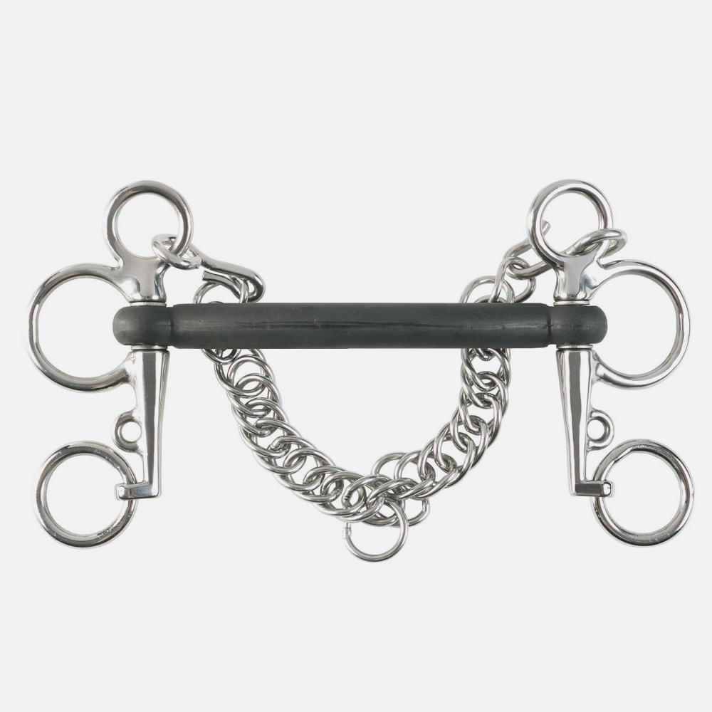 Horze Rubber Mullen Mouth Pelham Bit