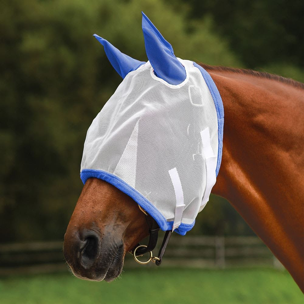 Dura-Tech® Mesh Fly Mask with Ears - Royal Blue