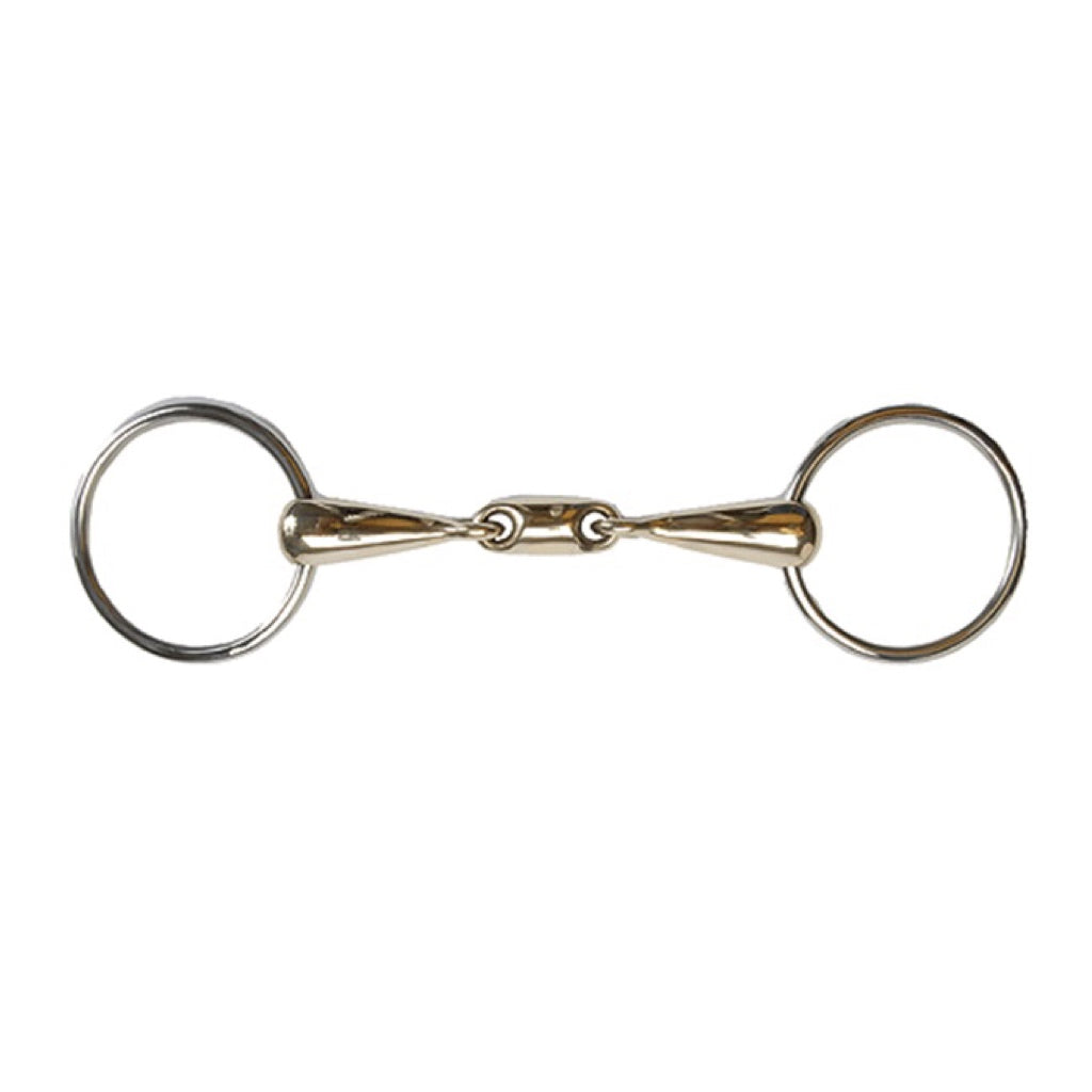 Jacks German Silver Elliptical Link Loose Ring Snaffle Bit - 5 1/8"