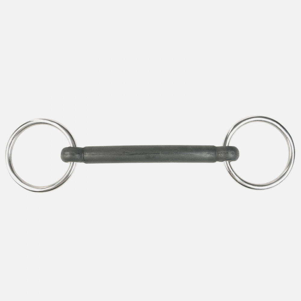 Horze Rubber Mullen Mouth Loose Ring Snaffle Bit