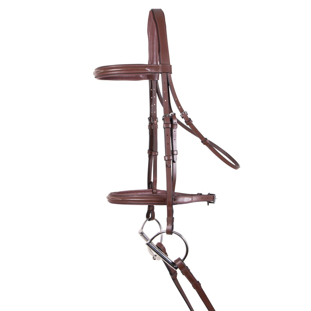 Pinnacle Pro Series Classic Hunter Bridle with XL Reins - Chestnut