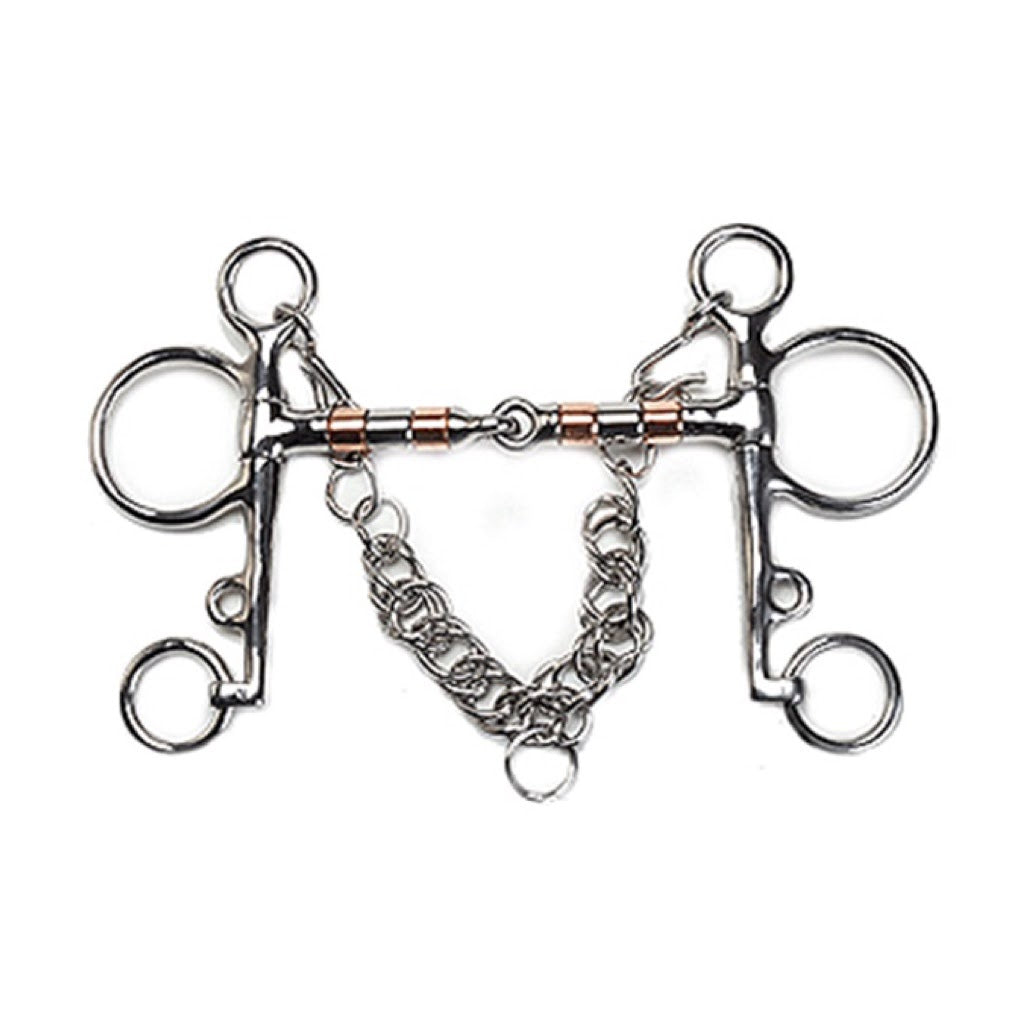 Jacks Copper Roller Pelham Bit - 5"