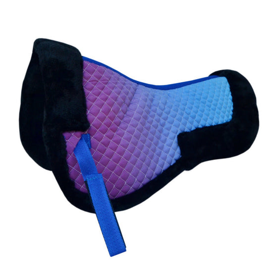 Professional Equine Ombre Fur Half Pad - Blue/Purple