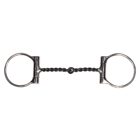FES® Sweet Iron Twisted Wire D Ring Snaffle Bit - 5"