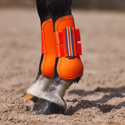 Horze Adepto Tendon Boots - Coral Gold