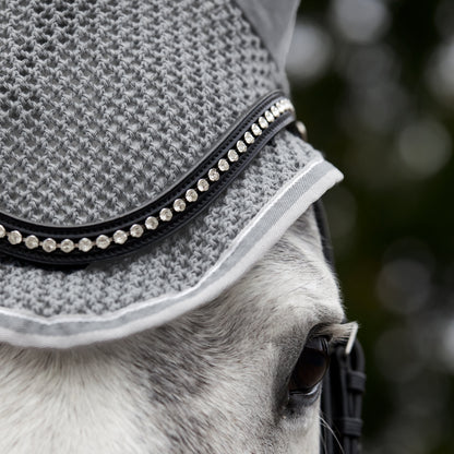 Horze Adepto Ear Net - Steel Grey