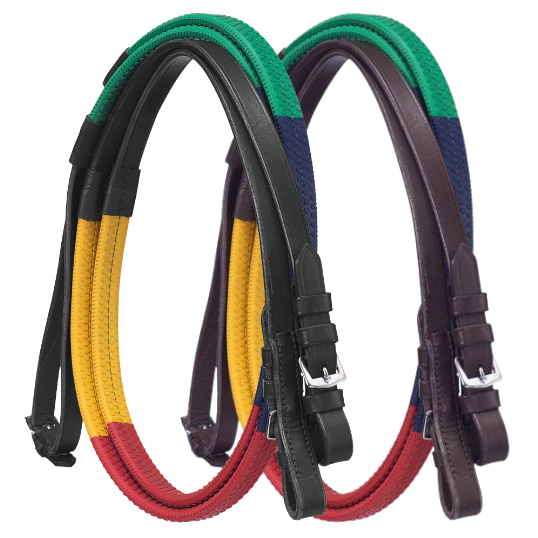 Silver Fox® Rubber Grip Schooling Reins