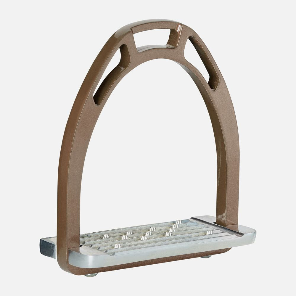 B Vertigo Aluminum Stirrups - Silver/Brown