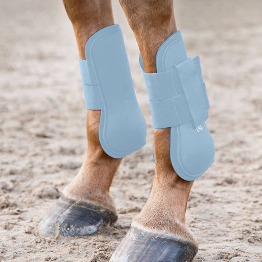 Horze Chicago Tendon Open Front Boots - Cashmere Light Blue