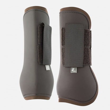 Horze Chicago Tendon Open Front Boots - Brown (Warmblood)