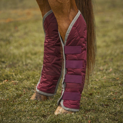 Jacks Quilted Shipping Boots - Burgundy/Grey