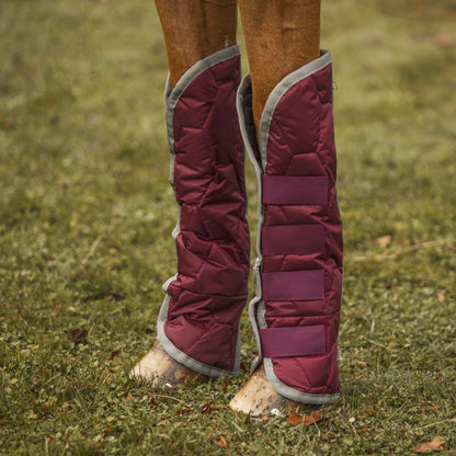 Jacks Quilted Shipping Boots - Burgundy/Grey