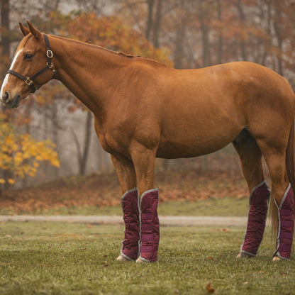 Jacks Quilted Shipping Boots - Burgundy/Grey