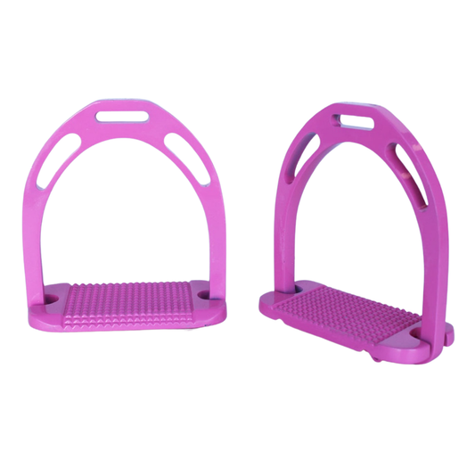 Professional Equine Lightweight Aluminum Stirrups - Pink