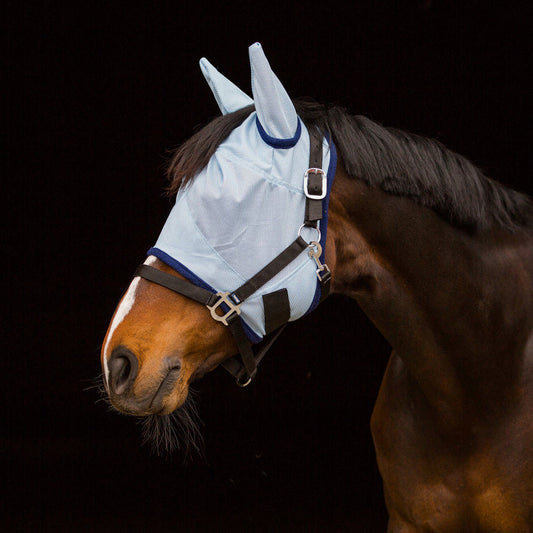 Horze Fly Mask - Light Blue