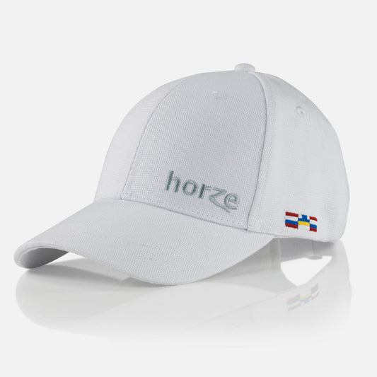Horze Cap with Flag Logo - White
