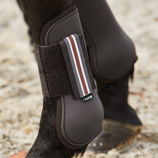 Horze Adepto Tendon Boots - Dark Brown
