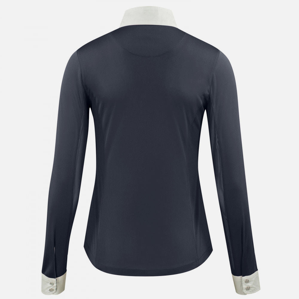 Horze Womens Blaire Long Sleeve Sun Show Shirt - Navy