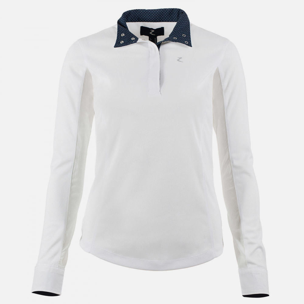Horze Womens Blaire Long Sleeve Sun Show Shirt - White