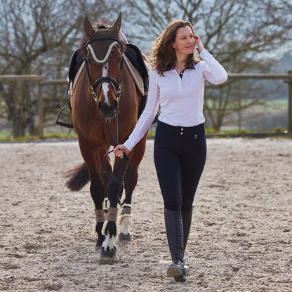 Horze Womens Blaire Long Sleeve Sun Show Shirt - White