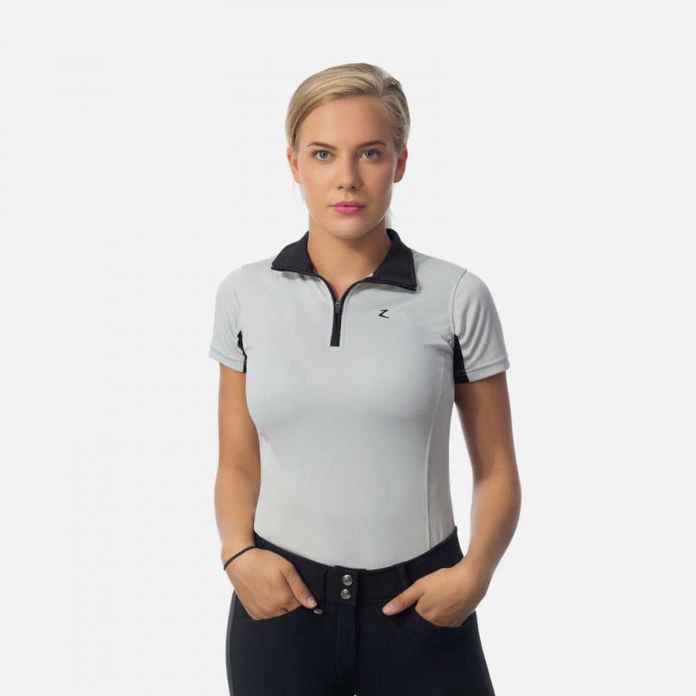 Horze Trista Short Sleeve Sun Shirt - Grey