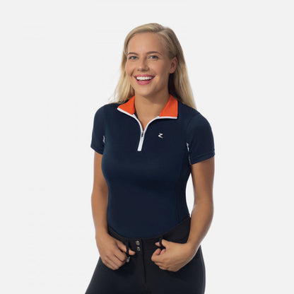 Horze Trista Short Sleeve Sun Shirt - Peacoat Dark Blue