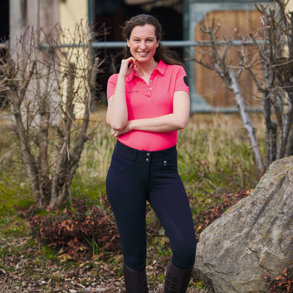 Horze Denise Womens Functional Polo Shirt - Pink
