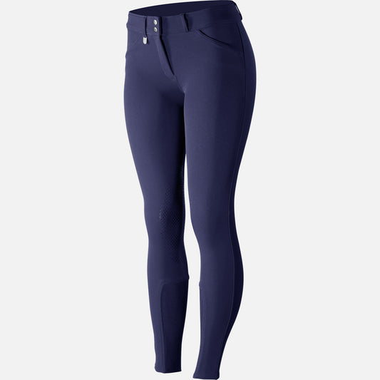 Horze Grand Prix Womens Silicone Knee Patch Breeches - Patriots Blue