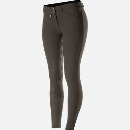 Horze Grand Prix Womens Silicone Full Seat Breeches - Dark Brown